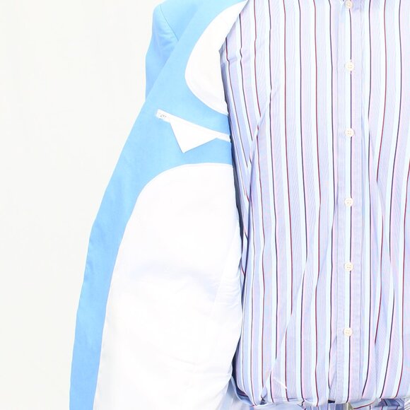 Vinci 42R 36x31 Blue Full Suit 2-Button Solid R597 - Picture 11 of 15